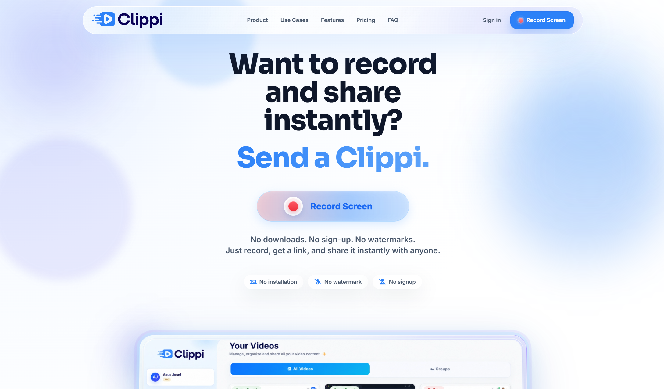 Clippi screen recorder